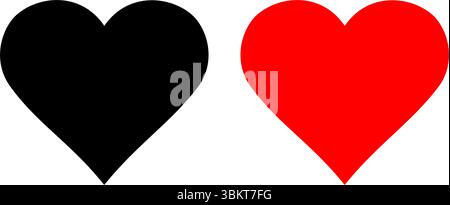 Herzsymbole setzen Vektor, Kritzele Herzform, Herzliebenszeichen in handgezeichneter Art. Heart Love Illustration isolierte Ikonen, Romantik Symbol Stock Vektor