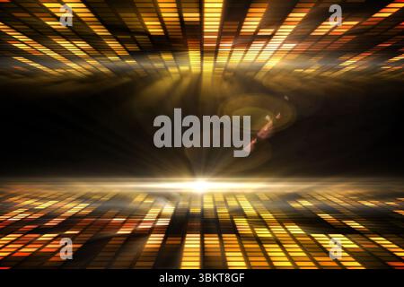 Digital generiertes cooles Disco-Design Stockfoto