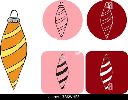 Logo für Weihnachtsbäume. Abbildung der grafischen Vektorfarbe. Banner, Poster, Geschenkpapier, Aufkleber, Druck, modernes Textildesign. Für das Logo, WE Stock Vektor