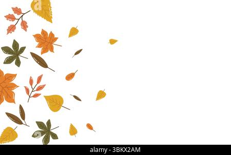 Herbstlaub Rahmen, Herbstkuschelig, Design für Poster, Banner, Grußkarten, Aufkleber Stock Vektor