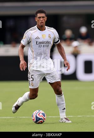 Charlotte, USA. Juni 2025. Jude Bellingham von Real Madrid während des Spiels Real Madrid gegen CF Pachuca FIFA Club World Cup im Bank of America Stadium in Charlotte. Der Bildnachweis sollte lauten: David Klein/Sportimage Credit: Sportimage Ltd/Alamy Live News Stockfoto