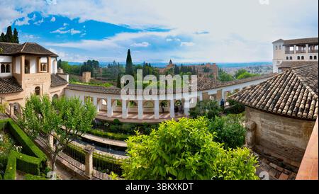 Generalife, Alhambra, Granada, Andalusien, Spanien Stockfoto