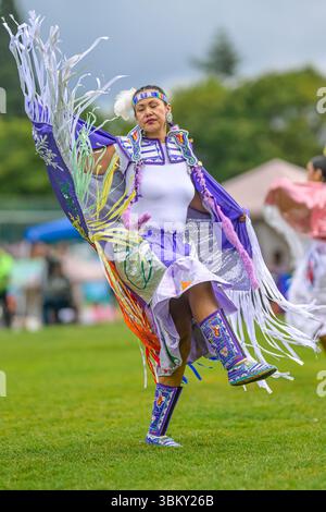 Pow Wow Dancers, National Indigenous Peoples Day, Vancouver, British Columbia, Kanada Stockfoto