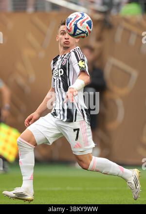 Philadelphia, USA. Juni 2025. Francisco Conceicao von Juventus während des Spiels Juventus vs Wydad AC FIFA Club World Cup im Lincoln Financial Field, Philadelphia. Der Bildnachweis sollte lauten: Jonathan Moscrop/Sportimage Credit: Sportimage Ltd/Alamy Live News Stockfoto