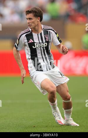 Philadelphia, USA. Juni 2025. Kenan Yildiz von Juventus während des Spiels Juventus vs Wydad AC FIFA Club World Cup im Lincoln Financial Field, Philadelphia. Der Bildnachweis sollte lauten: Jonathan Moscrop/Sportimage Credit: Sportimage Ltd/Alamy Live News Stockfoto
