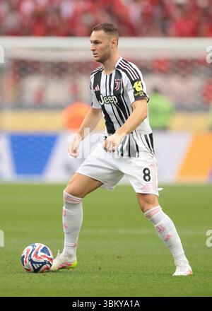 Philadelphia, USA. Juni 2025. Teun Koopmeiners von Juventus während des Spiels Juventus vs Wydad AC FIFA Club World Cup im Lincoln Financial Field, Philadelphia. Der Bildnachweis sollte lauten: Jonathan Moscrop/Sportimage Credit: Sportimage Ltd/Alamy Live News Stockfoto