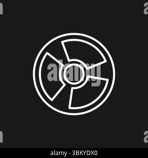 Symbol Für Radioaktive Strahlung, Nuklearenergie, Warn- Und Gefahrenzeichen Stock Vektor
