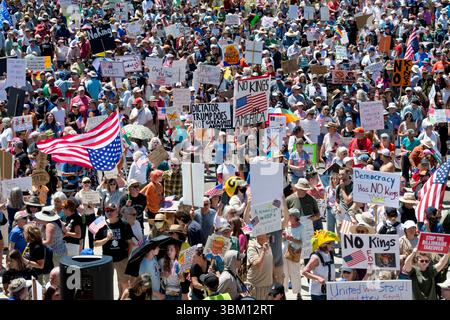 „No Kings“-Rallye in Boise ID am 14. Juni 2025 Stockfoto