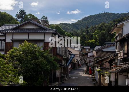 Miyajima Island vor der Küste von Hiroshima in Japan. Stockfoto