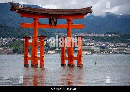 Miyajima Island vor der Küste von Hiroshima in Japan. Stockfoto