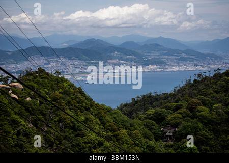 Miyajima Island vor der Küste von Hiroshima in Japan. Stockfoto
