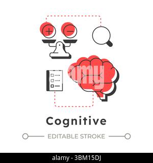 Cognitive Modern Linear Concept Symbol Stock Vektor