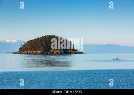 Deception Island, Bowman Bay, Deception Pass State Park, Washington State, USA. Stockfoto