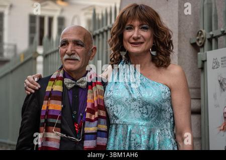 Torino, Italien. April 2025. Giovanni Minerba, Vladimir Luxuria durante l'inaugurazione della 40/a edizione del Lovers Film Festival a Torino, Italia - Cronaca - giovedi 10 april 2025 - ( Foto Alberto Gandolfo/LaPresse ) Giovanni Minerba, Vladimir Luxuria während der Einweihung der 40. Ausgabe des Lovers Film Festival in Turin, Italien - Donnerstag, 10. April 2025 - News - News - Gandolfo Live Presse Stockfoto