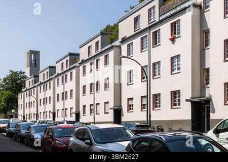 Die Zollstock Wohnsiedlung der GAG Immobilien AG im Landkreis Zollstock, erbaut unter der Leitung von Wilhelm Riphan zwischen 1927 und 1930, Br Stockfoto
