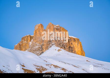 Schneebedeckte Sextner Dolomiten, Italien, Südtirol, Trentino-Südtirol Stockfoto