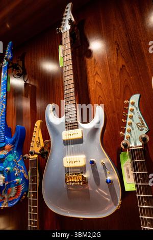 Rudy's Music Store in SoHo ist weltberühmt für Gitarren, New York City, USA 2025 Stockfoto
