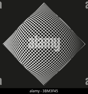 Rhombus-Gittermuster. Textur diagonaler Linien. Vektor der geometrischen Form. Abstraktes Grafikelement. Stock Vektor