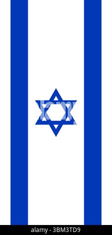 Hängende vertikale Israel-Flagge Stock Vektor