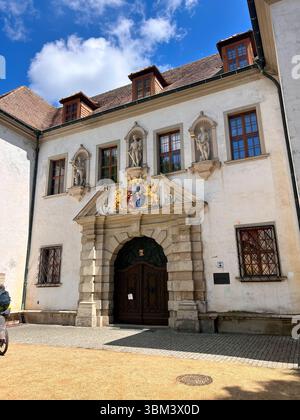 Altes Schloss im Muskau Park, Deutschland, Renaissance-Architektur Stockfoto