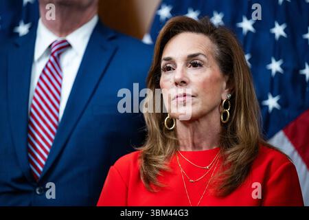 Washington, Usa. Juni 2025. Lisa McClain, R-MI, bei einer Pressekonferenz im US-Kapitol in Washington, DC am Dienstag, den 24. Juni 2025. Foto: Annabelle Gordon/UPI. Quelle: UPI/Alamy Live News Stockfoto