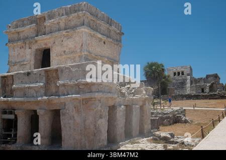 Tulum, Mexiko. Maya-Ruinen und Tempel Stockfoto