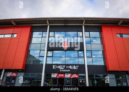 St. Helens R.F.C. Rugby Football Ground, bekannt als Totally Wicked Stadium, St. Helens, Merseyside, South West Lancashire, England, UK Stockfoto