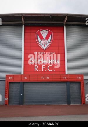 St. Helens R.F.C. Rugby Football Ground, bekannt als Totally Wicked Stadium, St. Helens, Merseyside, South West Lancashire, England, UK Stockfoto