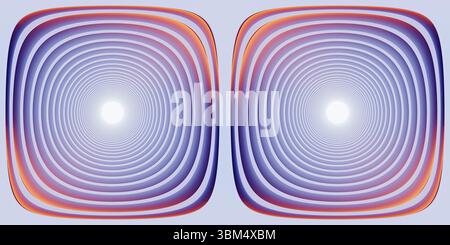 HDRI. Leuchtende Neonlinien. Vollständiges sphärisches Panorama 360 Grad. 3D-Rendering-Abbildung. Stockfoto