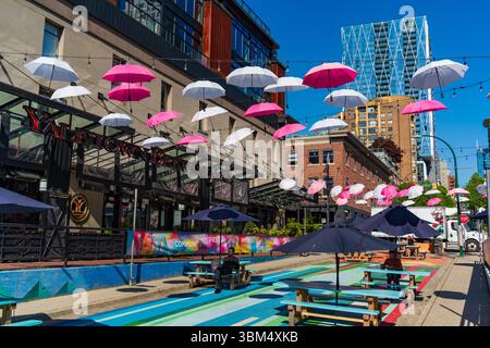 Helmcken Plaza in Yaletown in Vancouver, Kanada Stockfoto