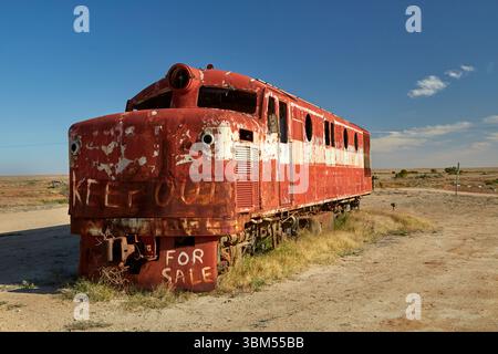 Old Ghan Train, Marree, Oodnadatta Track, Outback, South Australia. Stockfoto