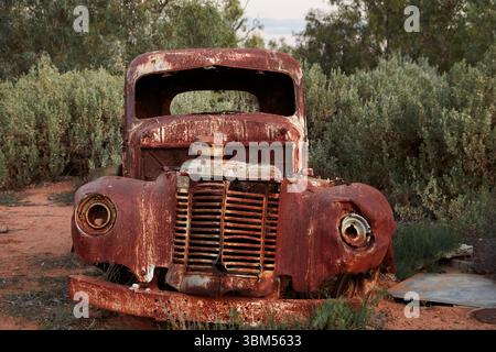 Alter rostiger Truck, Mt Dare, Australien. Stockfoto