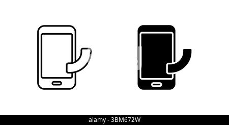 Elegantes Symbol-Set für Telefone, perfekt für Kommunikations-Apps, Mobiltechnologie und Kontaktseiten. Stock Vektor