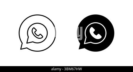 Einfache Chat-Bubble-Symbole für sofortige Kommunikation, Online-Gespräche und digitale Interaktion. Nützlich für Apps und soziale Medien. Stock Vektor