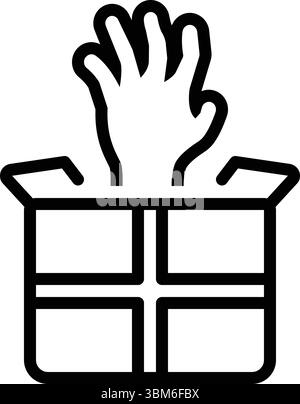Symbol für Zombie-Box, Zombie Stock Vektor