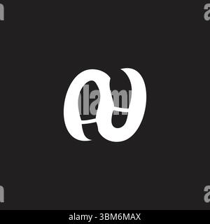 Fußaufdruck mit Buchstabe n und einfachem Logo-Vektor Stock Vektor