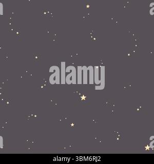 Nahtloses Muster mit handgezeichnetem Aquarell mit gelben Sternen in sanften Pastelltönen. Dieses bezaubernde Design wiederholt sich wunderschön und verleiht einen verspielten Look Stockfoto