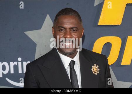 NEW YORK, NEW YORK – 24. JUNI: Idris Elba nimmt am 24. Juni 2025 an Amazons „Heads of State“-Weltpremiere in der Alice Tully Hall, Lincoln Center, Teil. Stockfoto