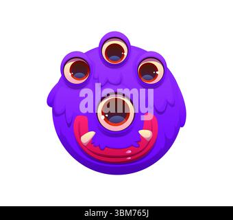 Seltsame Monster Charakter Zeichentrick Schriftart Buchstabe O. seltsames Fantasy Vogelscheuche Schriftzeichen Element, gruselige Horror Monster Charakter Charakter Vektor Schriftzeichen. Verrückter Bugaboo, englisches Alphabet-Symbol Stock Vektor