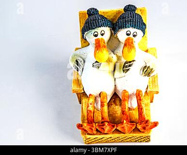 Souvenir aus dem Meer: Eine Möwenfamilie als Souvenir vom Meer Stockfoto