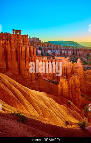Thor's Hammer Hoodoos bei Sonnenaufgang im Bryce Canyon National Park Utah Stockfoto