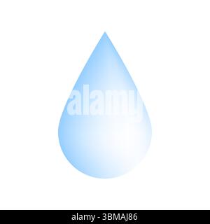Wassertropfensymbol. Blaues Flüssigkeitssymbol. Tropfenvektor reinigen. Reines Aqua-Element. Stock Vektor