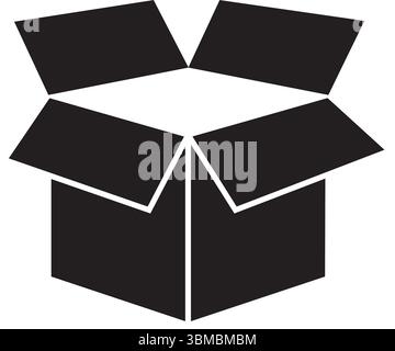 Box-Zeichen-Symbole, Vektorabbildung. Flaches Design Stock Vektor