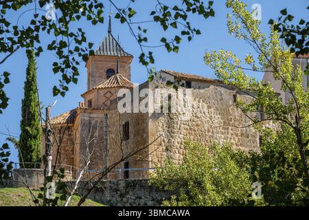 Palacio de los Hurtado de Mendoza o de los Altamira, parque de la Arboleda, Almazan, Soria, comunidad autonoma de Castilla y Leon, Spanien, Europa Stockfoto