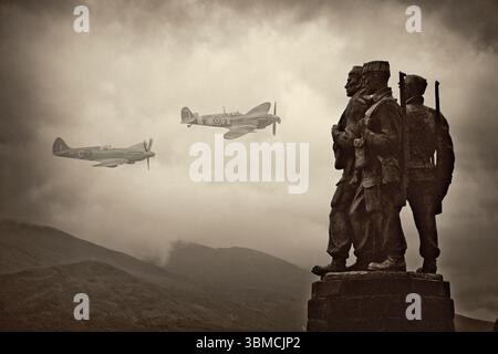 Commando Memorial, Spean Bridge, Lochaber, Scottish Highlands Vereinigtes Königreich Stockfoto