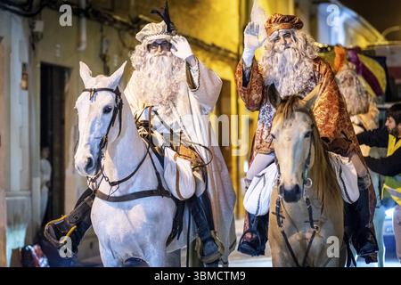 Parade der drei Weisen, Llucmajor, Mallorca, Balearen, Spanien, Europa Stockfoto