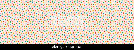 Nahtloser Hintergrund mit mehrfarbigem Punktmuster auf Creme. Konfetti-Punktvektor mit verspieltem, farbenfrohem und abstraktem Druckstil. Ideal für Partys Stock Vektor