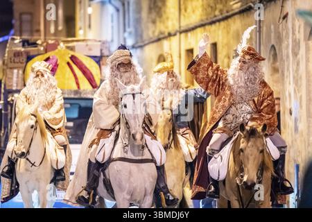 Parade der drei Weisen, Llucmajor, Mallorca, Balearen, Spanien, Europa Stockfoto