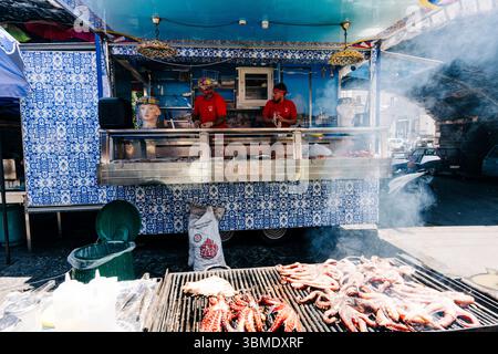 Der Fischmarkt in Catania, Sizilien, findet jeden Tag außer Sonntag statt. (CTK Foto/Jiri Vatka) Stockfoto