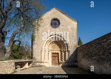 Ganagobie, Prieuré de Ganagobie, Blick von Westen Stockfoto